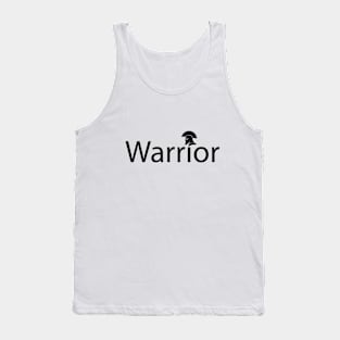 Warrior typographic logo design Tank Top